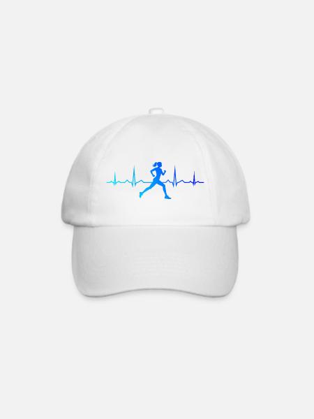 Geschenkidee für eine Running mit Running - Baseballkappe - Weiß/Weiß