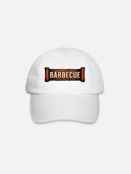 Barbecue Schrift - Baseballkappe - Weiß/Weiß