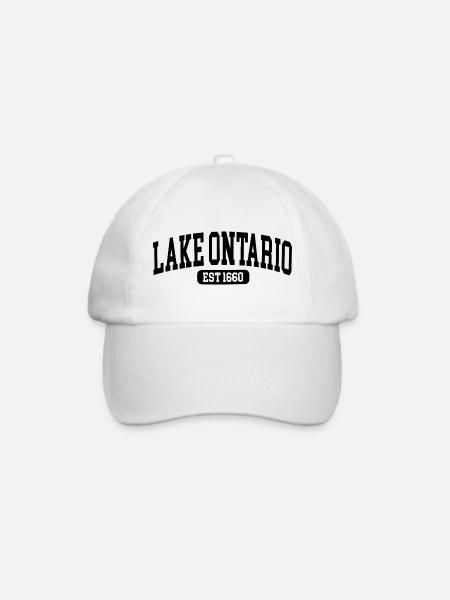 Lake Ontario Gegründet 1660 Politische Gebiete der Großen Seen - Baseballkappe - Weiß/Weiß