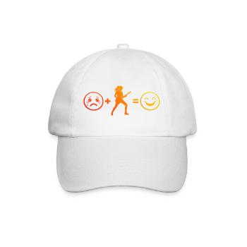Gitarrenspiel Geschenkidee für eine Gitarren-Fanin - Baseballkappe - Weiß/Weiß - Vorne