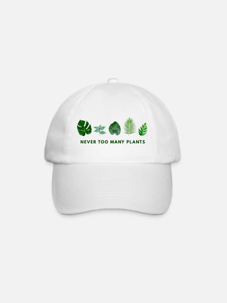 NeverTooManyPlants - Baseballkappe - Weiß/Weiß