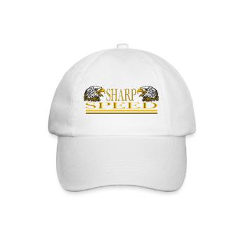 Sharp Speed – Double Eagle Racing Streetwear Desig - Baseballkappe - Weiß/Weiß - Vorne