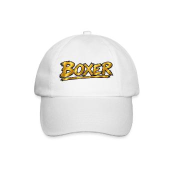 Boxer Gold Brush Logo - Baseballkappe - Weiß/Weiß - Vorne