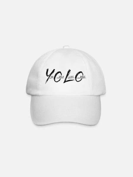 You Only Live Once - Baseballkappe - Weiß/Weiß