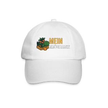 Gemüsegarten Geschenk für Gartenfreunde. - Baseballkappe - Weiß/Weiß - Vorne