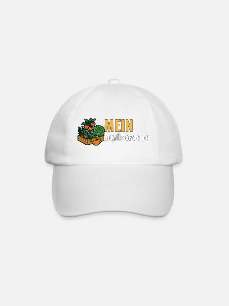 Gemüsegarten Geschenk für Gartenfreunde. - Baseballkappe - Weiß/Weiß
