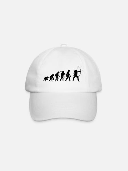Bogenschütze Evolution Für Hobby Bogenschießen - Baseballkappe - Weiß/Weiß