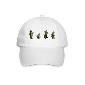Kaktus - Baseballkappe - Weiß/Weiß - Vorne