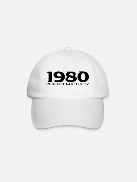 1980 - Baseballkappe - Weiß/Weiß