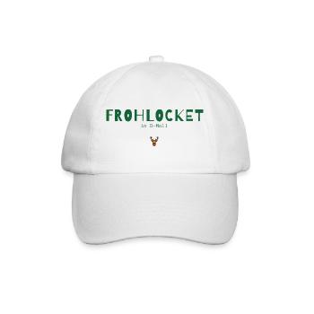 Frohlocket in D-Moll – Musikalisches Weihnachten - Baseballkappe - Weiß/Weiß - Vorne