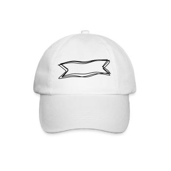 Schriftband handgezeichnet - Baseballkappe - Weiß/Weiß - Vorne