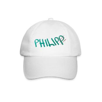 Geburtstagsgeschenk für Philip - Baseballkappe - Weiß/Weiß - Vorne