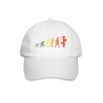 Retro Dudelsack Evolution Für Dudelsackspieler - Baseballkappe - Weiß/Weiß - Vorne