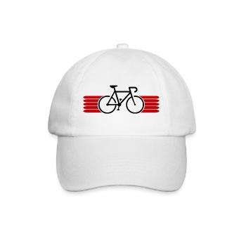Fahrrad fahren Bike Fahrradfahrer Fahrradfahrerin - Baseballkappe - Weiß/Weiß - Vorne