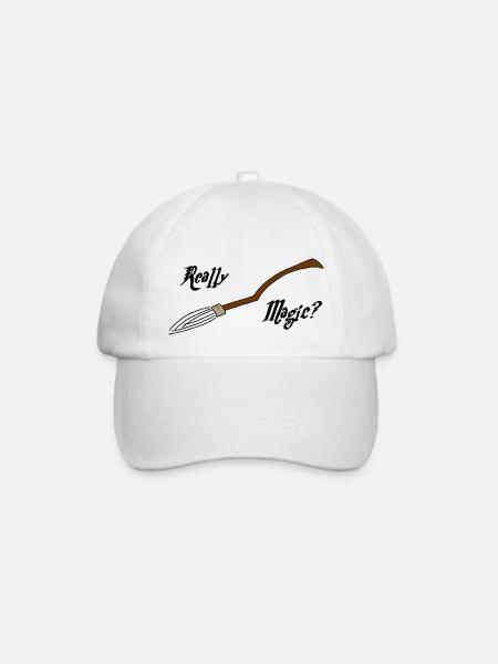Magische Besen oder nicht? - Baseballkappe - Weiß/Weiß
