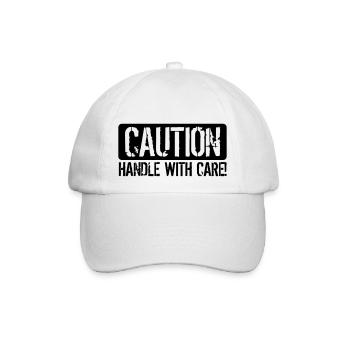 Handle with Care - Baseballkappe - Weiß/Weiß - Vorne