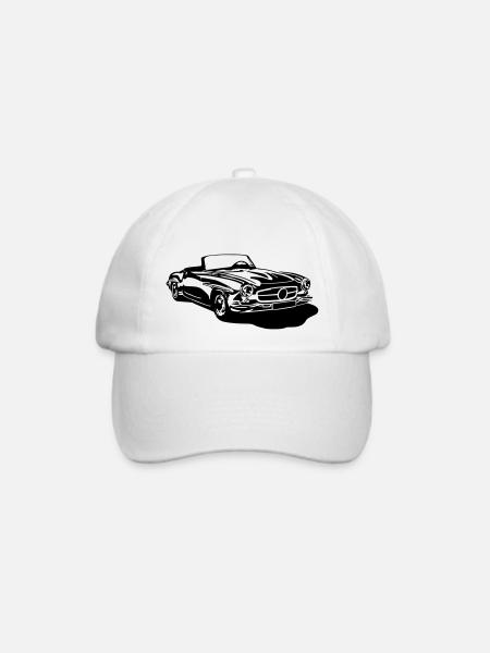 Vektorgrafik - Baseballkappe - Weiß/Weiß
