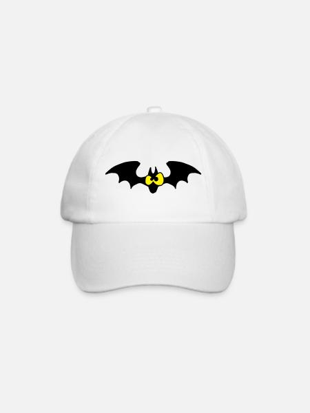 Fledermaus - Baseballkappe - Weiß/Weiß