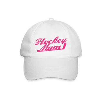 Hockey-Mamma - Baseballkappe - Weiß/Weiß - Vorne