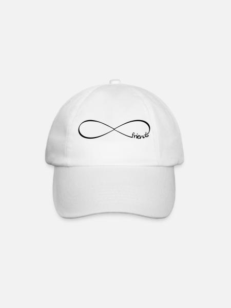 Infinity friends - Freundschaftssymbol Freunde - Baseballkappe - Weiß/Weiß