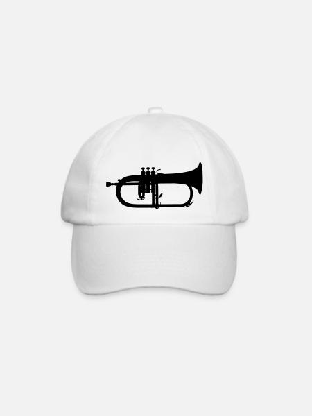 music trumpet brass - Baseballkappe - Weiß/Weiß