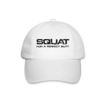 SQUAT for a perfect butt - Baseballkappe - Weiß/Weiß - Vorne