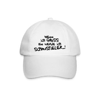 Ich werde Schauspieler - Baseballkappe - Weiß/Weiß - Vorne