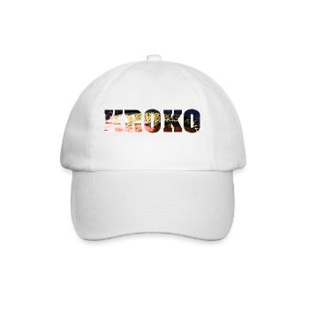 Krokodil Kroko Alligator Echse Raubtier Kaiman - Baseballkappe - Weiß/Weiß - Vorne