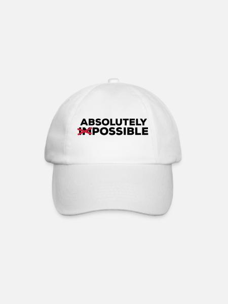 absolutely possible möglich Ausweg Lösung Optimist - Baseballkappe - Weiß/Weiß
