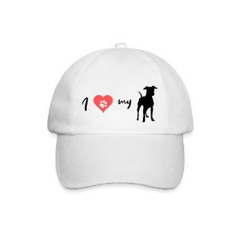 Pinscher - Baseballkappe - Weiß/Weiß - Vorne