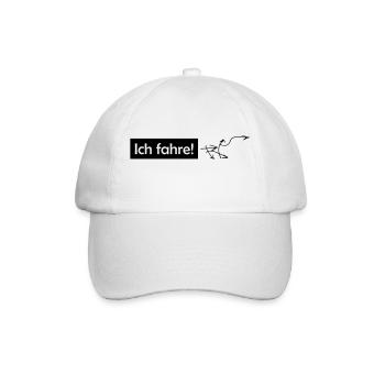 ich fahre - Baseballkappe - Weiß/Weiß - Vorne