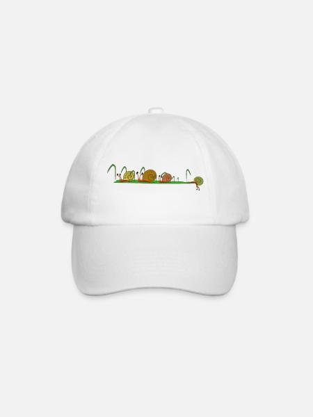 Schneckentrail - Baseballkappe - Weiß/Weiß