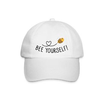 Bee yourself - Baseballkappe - Weiß/Weiß - Vorne