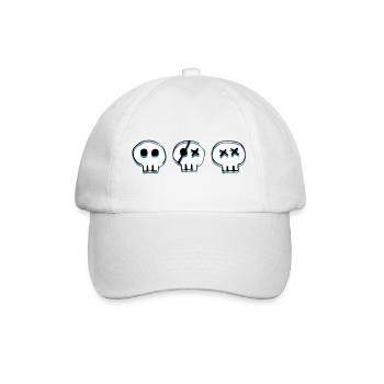 bones skulls - Baseballkappe - Weiß/Weiß - Vorne