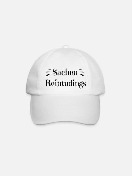 Sachen Reintudings - lustiges Motiv für Taschen - Baseballkappe - Weiß/Weiß