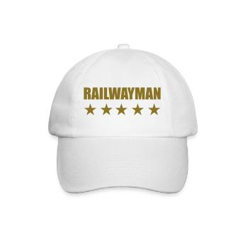 Eisenbahner / Eisenbahnen / Eisenbahn / Bahn - Baseballkappe - Weiß/Weiß - Vorne