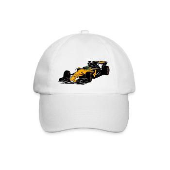 Racecar - Rennauto - Baseballkappe - Weiß/Weiß - Vorne