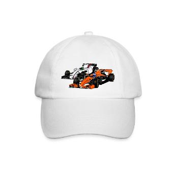 Racecar - Rennauto - Baseballkappe - Weiß/Weiß - Vorne