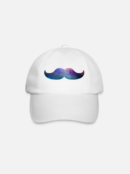 Moustache Galaxie Space - Baseballkappe - Weiß/Weiß