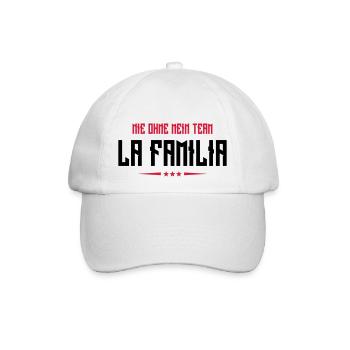 familia nie ohne mein team - Baseballkappe - Weiß/Weiß - Vorne