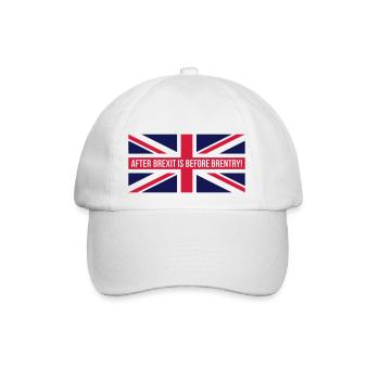 After Brexit Is Before Brentry! (Union Jack) - Baseballkappe - Weiß/Weiß - Vorne