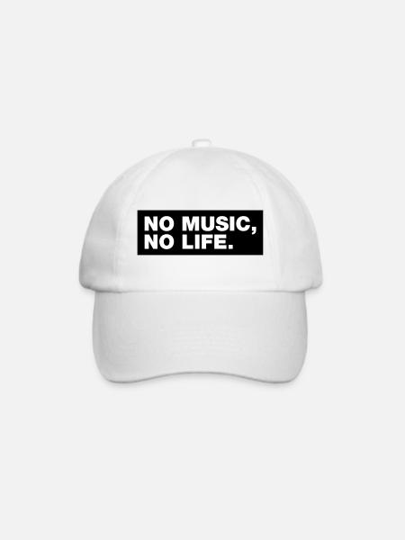 Keine Musik, kein Leben - Baseballkappe - Weiß/Weiß