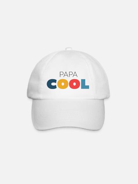 cooler Papa - Baseballkappe - Weiß/Weiß
