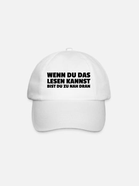 Wenn du das lesen kannst... - Baseballkappe - Weiß/Weiß