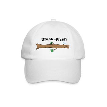 Cartoon Stock Fisch - Baseballkappe - Weiß/Weiß - Vorne