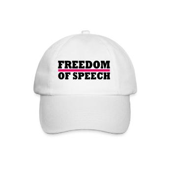 Freedom of speech - Baseballkappe - Weiß/Weiß - Vorne