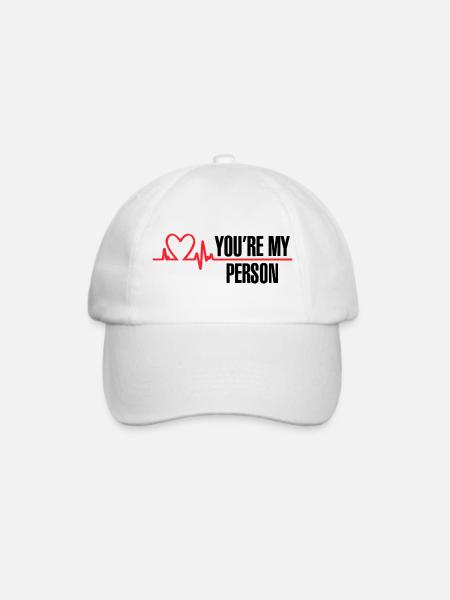 Du bist meine Person - Baseballkappe - Weiß/Weiß