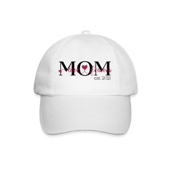 Mom - Baseballkappe - Weiß/Weiß - Vorne