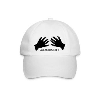 Hand auf die Brust - Baseballkappe - Weiß/Weiß - Vorne