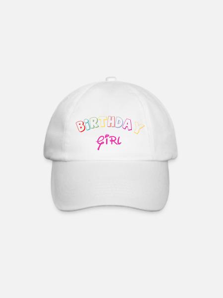 Birthday Girl - Baseballkappe - Weiß/Weiß
